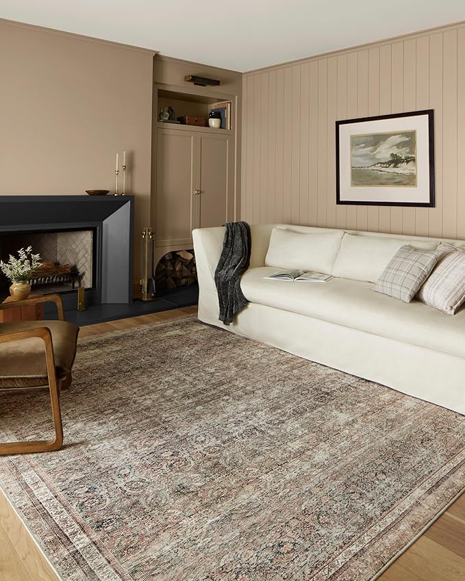 Loloi Chris Loves Julia Jules Collection JUL-09 Ink/Terracotta 2'-6'' x 12'-0'', .13" Pile Height, Runner Rug