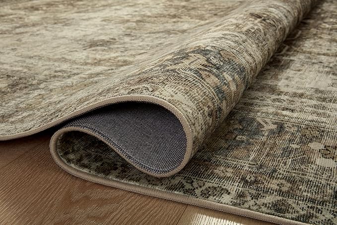 Loloi Magnolia Home by Joanna Gaines Sinclair Collection SIN-01 Pebble/Taupe 8'-6" x 11'-6", .25" Pile Height, Machine Washable, Area Rug