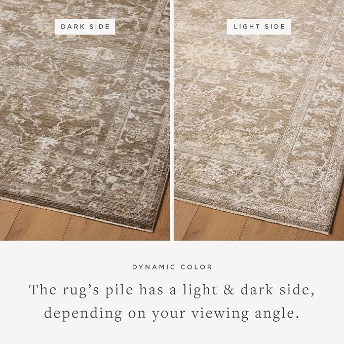 Loloi Magnolia Home by Joanna Gaines Pace Collection PAC-01 Bark/Natural 3'-6" x 5'-6" Accent Rug