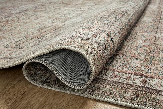 Loloi Chris Loves Julia Jules Collection JUL-09 Ink/Terracotta 2'-6'' x 7'-6'', .13" Pile Height, Runner Rug