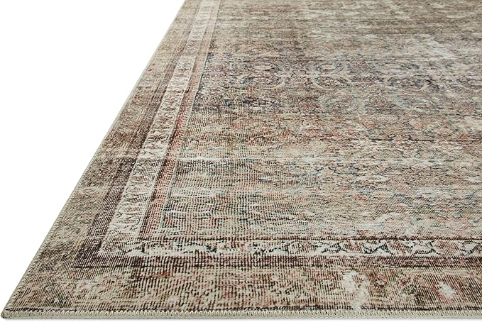 Loloi Chris Loves Julia Jules Collection JUL-09 Ink/Terracotta 2'-6'' x 12'-0'', .13" Pile Height, Runner Rug