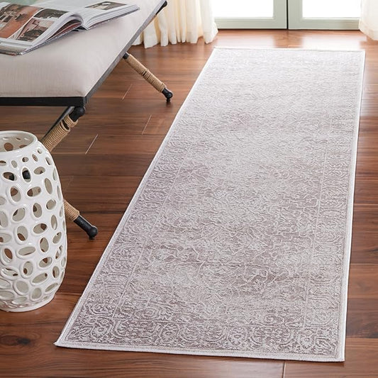 SAFAVIEH Reflection Collection Runner Rug - 2'3" x 16', Beige & Cream, Vintage Distressed Design, Non-Shedding & Easy Care, Ideal for High Traffic Areas in Living Room, Bedroom (RFT670A)