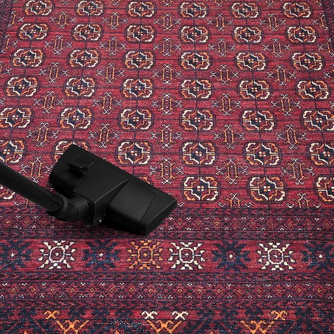 Keen Home Design 2x10 Rug - Machine Washable Runner Rug with Non-Slip Backing, Ideal for Hallway, Entryway, Kitchen, Laundry Room - Vintage, Easy Clean, Durable, Low Pile Rug - (2'6" x 10')