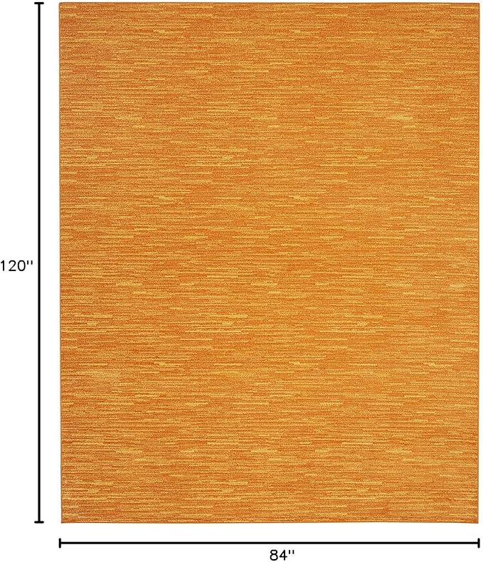 Nourison Essentials Indoor/Outdoor Sunburst 7' x 10' Area Rug, Easy Cleaning, Non Shedding, Bed Room, Living Room, Dining Room, Backyard, Deck, Patio (7x10)