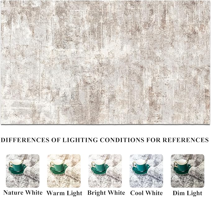 2x3 Rug Ultra Soft Abstract Rug - Area Rug Stain Resistant for Living Room Non Slip Indoor Entryway Rubber Backing Carpet Bedroom Kitchen Distressed Floor Decor Mat Machine Washable 2X3 Brown