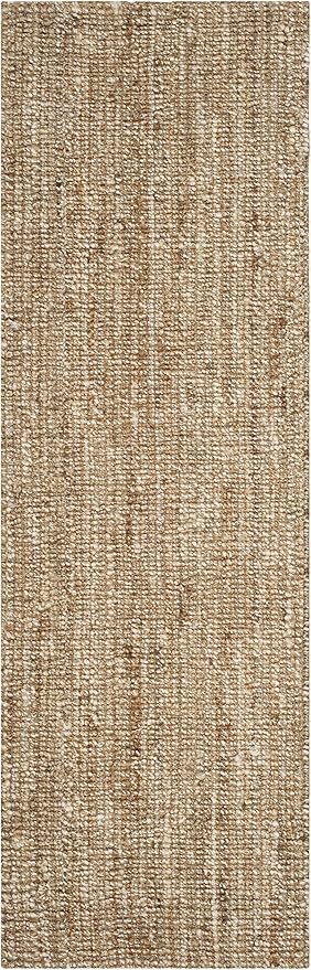 SAFAVIEH Natural Fiber Collection Runner Rug - 2' x 22', Natural & Ivory, Handmade Chunky Textured Jute 0.75-inch Thick, Ideal for High Traffic Areas in Living Room, Bedroom (NF447N)
