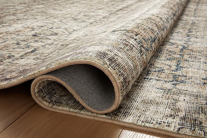 Loloi Amber Lewis Morgan 2'-3" x 11'-6" Runner Runner Rug in Navy/Sand - Large Area Rug, Neutral Area Rug for Room Décor, Vintage Rug Inspired, Soft Area Rug for Living Room, Bedroom, Dining Area