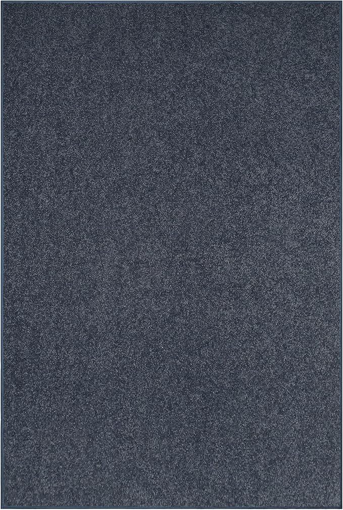 Furnish my Place Modern Plush Solid Color Rug - Petrol Blue, 9' x 10', Pet and Kids Friendly Rug. Made in USA, Rectangle, Area Rugs Great for Kids, Pets, Event, Wedding