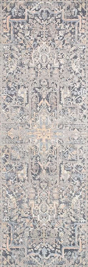Loloi II Lucia Collection LUC-02 Charcoal/Multi 2'-8" x 8' Runner Rug