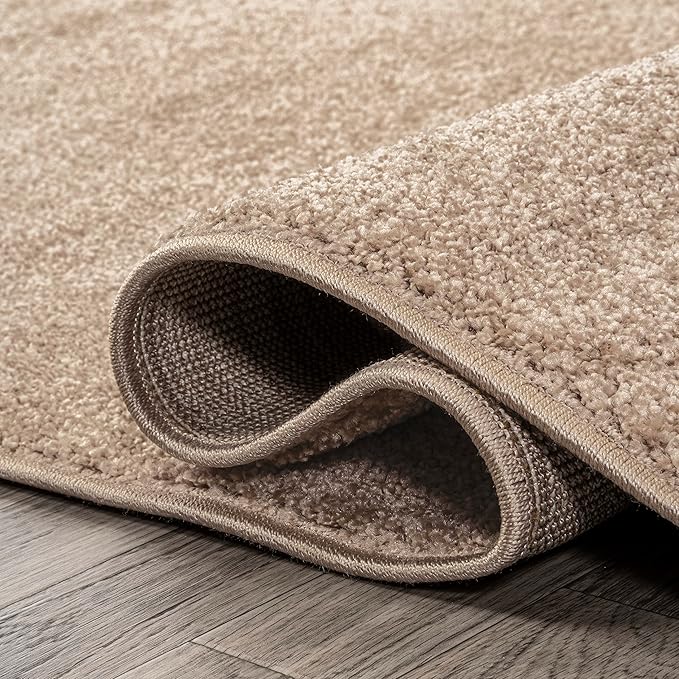 JONATHAN Y SEU100G-214 Haze Solid Low-Pile Indoor Runner Rug, Coastal, Bohemian, Minimalist, Classic, Casual for Bedroom,Kitchen,Living Room,Non Shedding,Easy-Washing, Beige, 2 X 14