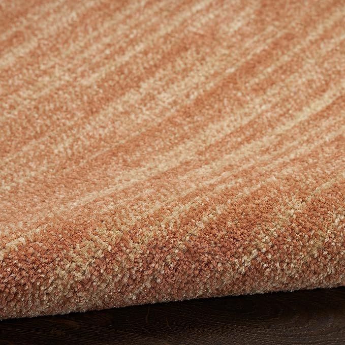 Nourison Essentials Indoor/Outdoor Rust 7' x Square Area Rug, Easy Cleaning, Non Shedding, Bed Room, Living Room, Dining Room, Backyard, Deck, Patio (7 Square)