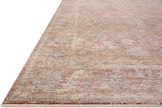 Loloi Magnolia Home by Joanna Gaines Millie Collection MIE-04 Sunset/Multi 5'-3" x 7'-6", .25" Pile Height, Area Rug