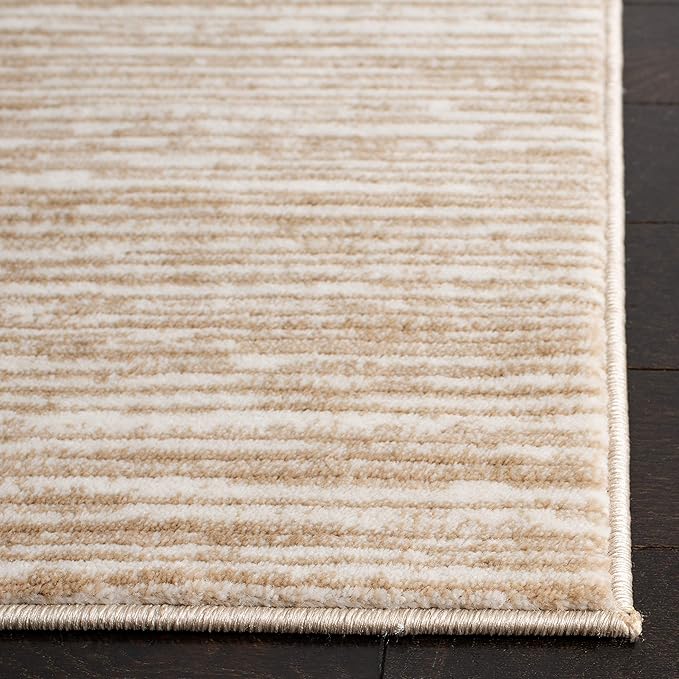 SAFAVIEH Vision Collection Area Rug - 5'1" x 7'6", Creme, Modern Ombre Tonal Chic Design, Non-Shedding & Easy Care, Ideal for High Traffic Areas in Living Room, Bedroom (VSN606F)