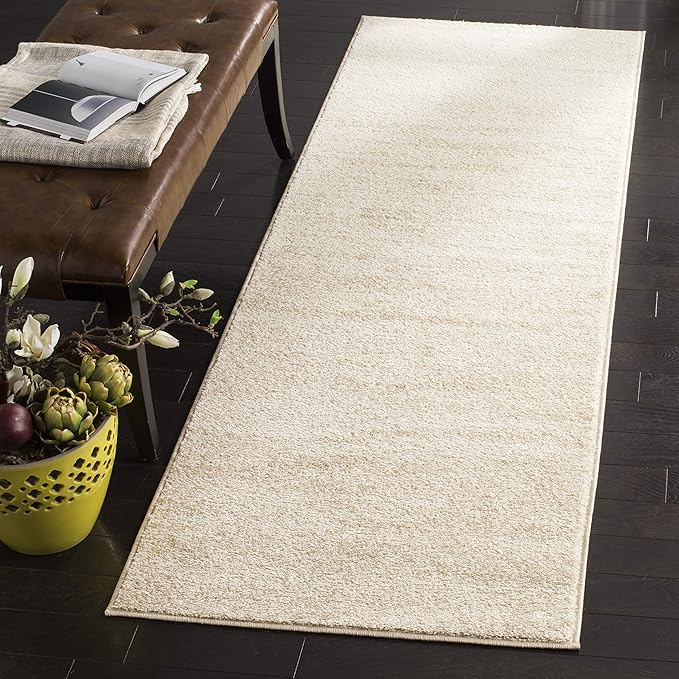 SAFAVIEH Adirondack Collection Runner Rug - 2'6" x 20', Champagne & Cream, Modern Ombre Design, Non-Shedding & Easy Care, Ideal for High Traffic Areas in Living Room, Bedroom (ADR113W)