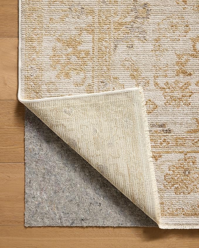 Loloi Magnolia Home by Joanna Gaines Pace Collection PAC-02 Natural/Gold 5'-3" x 7'-6" Area Rug