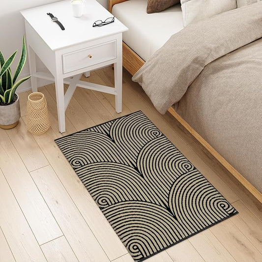 Tiffasea Indoor Door Mats for Entryway, Washable Small Area Rug 2'x3' Reversible Entry Front Door Rug, Cotton Woven Modern Kitchen Rugs Boho Bathroom Rug Throw Rugs for Bedroom Porch