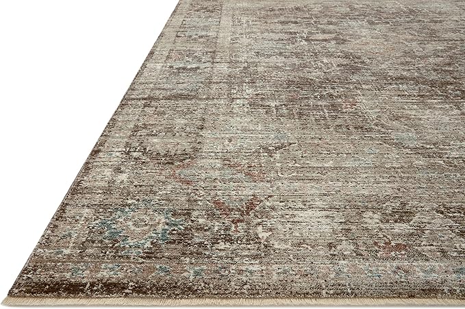 Loloi Magnolia Home by Joanna Gaines Millie Collection MIE-03 Charcoal/Dove 2'-7" x 12'-0", .25" Pile Height, Runner Rug