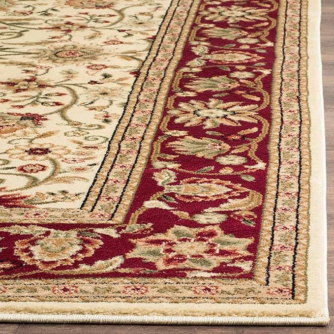 SAFAVIEH Lyndhurst Collection X-Large Area Rug - 11' x 15', Ivory & Red, Traditional Oriental Design, Non-Shedding & Easy Care, Ideal for High Traffic Areas in Living Room, Bedroom (LNH212K)