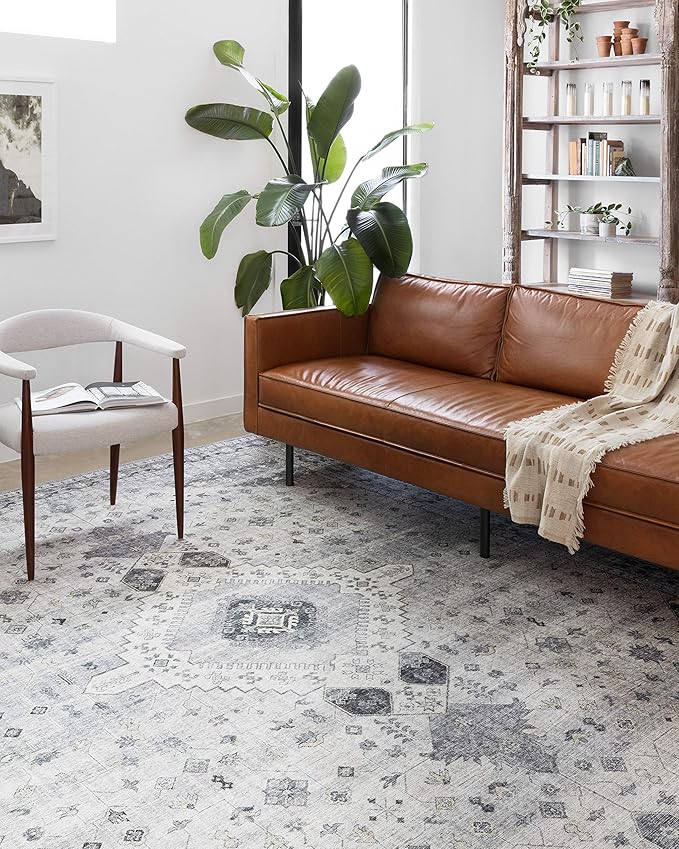 Loloi II Skye Collection SKY-02 Silver/Grey 2'-6" x 12'-0" Runner Rug