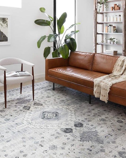 Loloi II Skye Collection SKY-02 Silver/Grey 2'-6" x 12'-0" Runner Rug