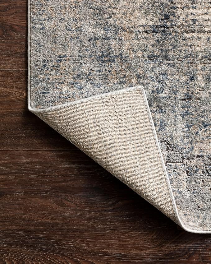 Loloi II Teagan Collection TEA-05 Denim/Slate 2'-8" x 13', .25" Thick, Runner Rug, Soft, Durable, Neutral, Woven, Low Pile, Non-Shedding, Easy Clean, Living Room Rug