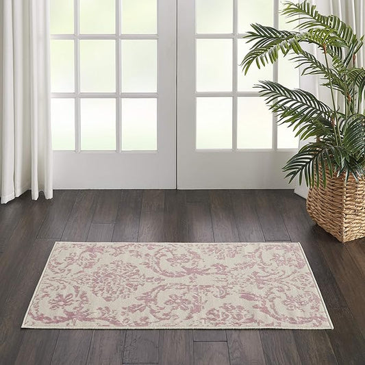 Nourison Jubilant JUB09, 2' x 4', Ivory Pink