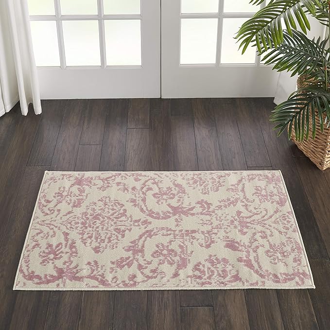 Nourison Jubilant JUB09, 2' x 4', Ivory Pink