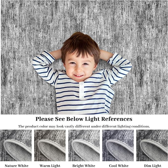 2x6 Runner Rug Washable Kitchen Runner Rug Modern Abstract Runner Mat for Hallway Contemporary Solid Rug Non-Slip Foldable Aesthetic Accent Floor Carpet for Living Room Bedroom, Ivory/Grey