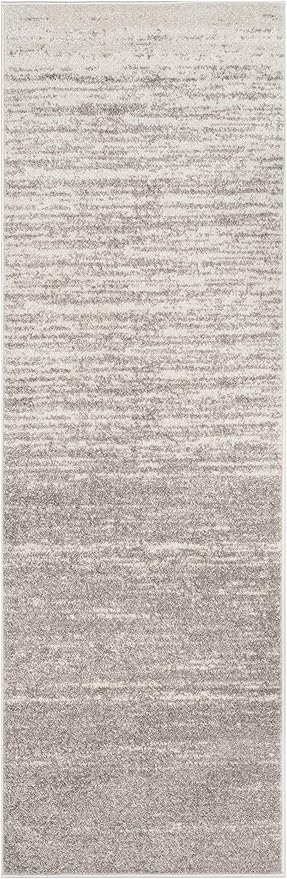 SAFAVIEH Adirondack Collection Runner Rug - 2'6" x 14', Light Grey & Grey, Modern Ombre Design, Non-Shedding & Easy Care, Ideal for High Traffic Areas in Living Room, Bedroom (ADR113C)