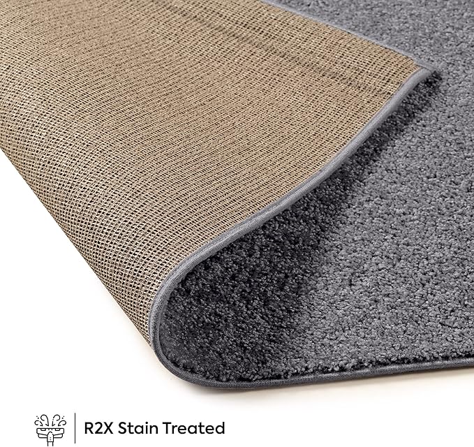 Furnish my Place Modern Indoor/Outdoor Commercial Solid Color Rug - Grey, 3' x 10', Runner, Pet and Kids Friendly Rug. Made in USA, Area Rugs Great for Kids, Pets, Event, Wedding