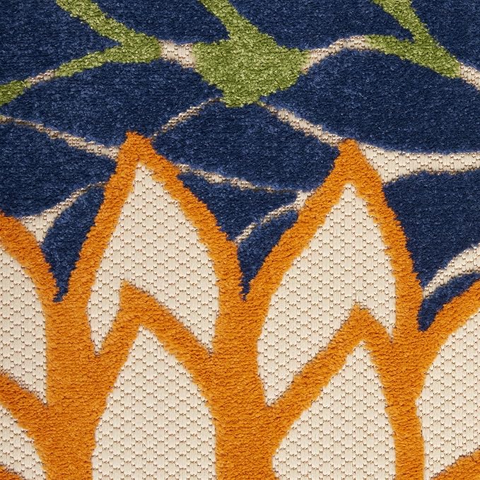 Nourison Aloha 36" x 60" Fabric Indoor/Outdoor Rug in Multi-Color