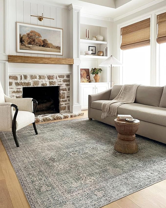 Loloi Chris Loves Julia Jules Collection JUL-08 Emerald/Antique Ivory 2'-6'' x 9'-6'', .13" Pile Height, Runner Rug