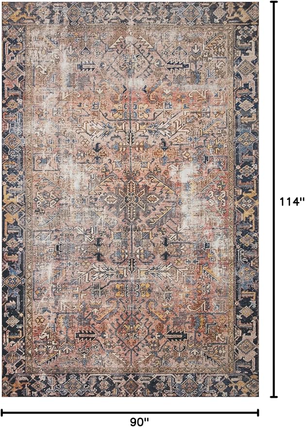 Loloi Chris Loves Julia Jules Collection JUL-02 Terracotta/Multi 7'-6'' x 9'-6'', .13" Pile Height, Area Rug