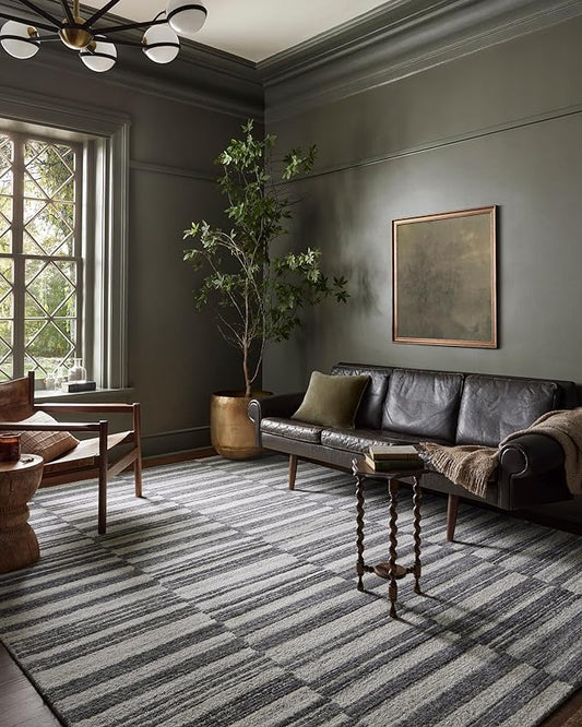 Loloi Magnolia Home by Joanna Gaines Rae Collection RAE-02 Charcoal/Mist 2'-6" x 9'-9" Runner Rug