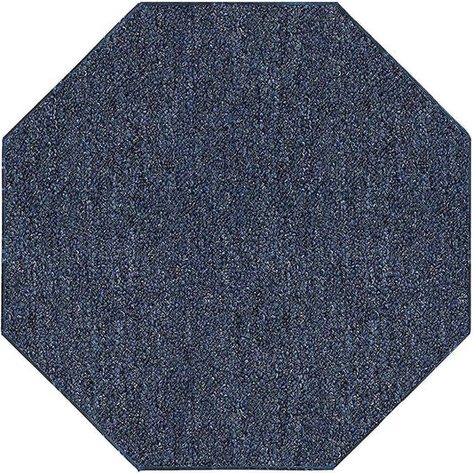 Ambiant Broadway Collection Pet Friendly Indoor Outdoor Area Rugs Blue - 2' Octagon, Stain & Fade Resistant, Easy Care, Pet & Kids Friendly, Made in USA, Perfect for Weddings & Everyday Use!