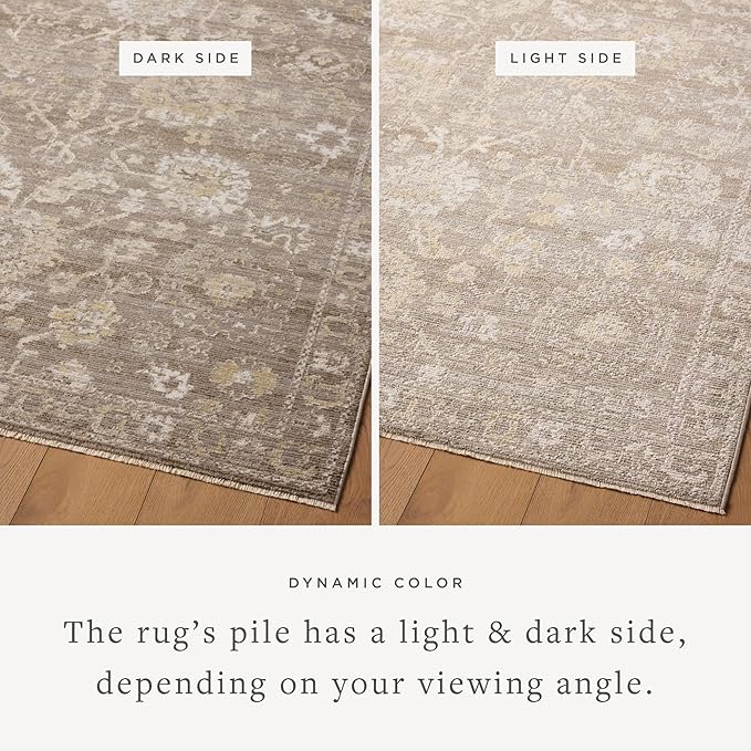 Loloi Magnolia Home by Joanna Gaines Pace Collection PAC-03 Taupe/Wheat 7'-10" x 10' Area Rug