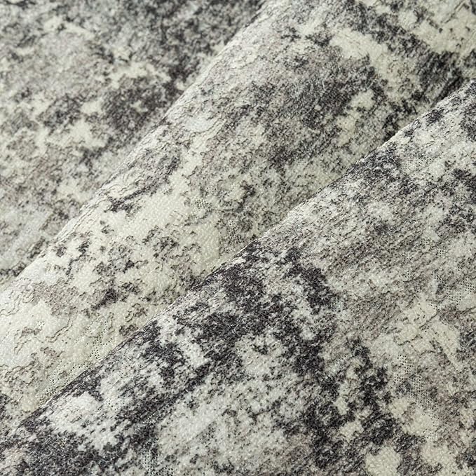 2x3 Entryway Rug Machine Washable Area Rug Grey Small Rugs 3D Textured Rug Entrance Door Mat Abstract Low Pile Carpet Kitchen Bedroom Hallway Non Slip
