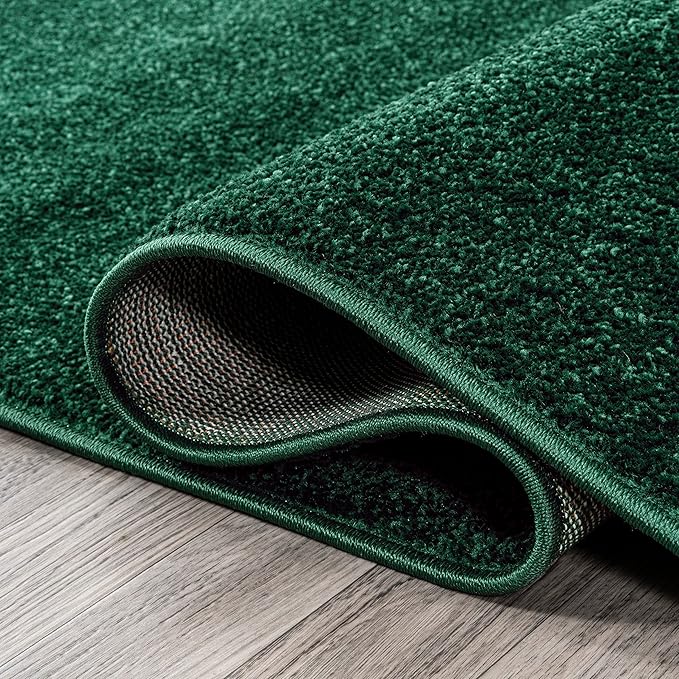 JONATHAN Y SEU100L-216 Haze Solid Low-Pile Indoor Runner Rug, Coastal, Bohemian, Minimalist, Classic, Casual for Bedroom,Kitchen,Living Room,Non Shedding,Easy-Washing, Green, 2 X 16
