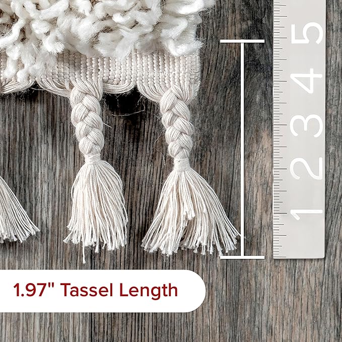 nuLOOM Neva Modern Tasseled Shag Area Rug, 6' 7" x 9', Ivory