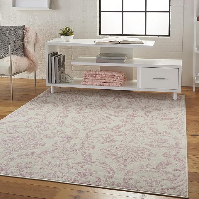 Nourison Jubilant JUB09, 6' x 9', Ivory Pink