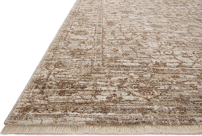 Loloi Sorrento Collection 3'-11" x 5'-7" Accent Rug in Bark/Natural - Vintage Inspired Patterned Area Rug, Unique Area Rug for Living Room, Bedroom, Dining Area