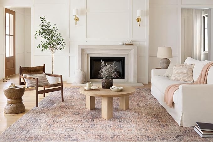 Loloi II Skye Collection SKY-01 Blush/Grey 2'-6" x 12'-0" Runner Rug