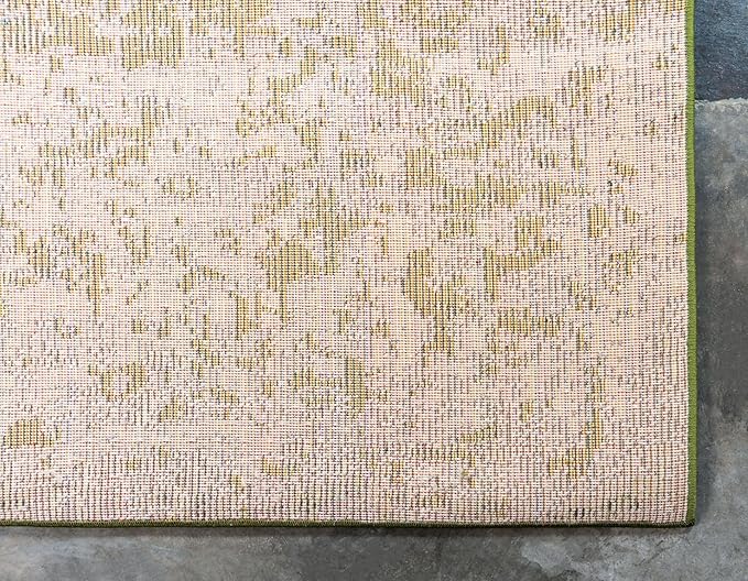 Unique Loom Estrella Collection Abstract, Modern, Light Colors, Distressed Area Rug (2' 7 x 12' 0 Runner, Blue/Beige)