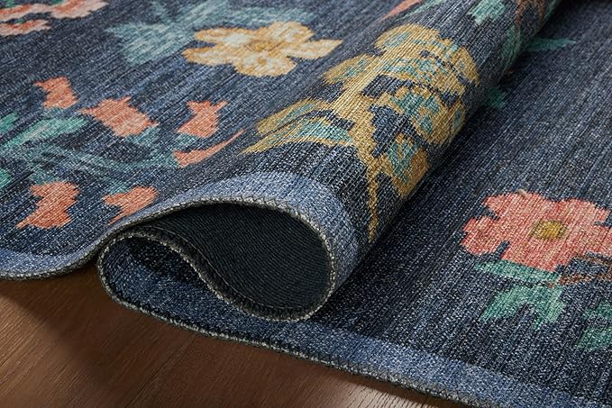 Loloi Rifle Paper Co. Rosa Collection RSA-03 Navy 2'-0" x 5'-0" Accent Rug