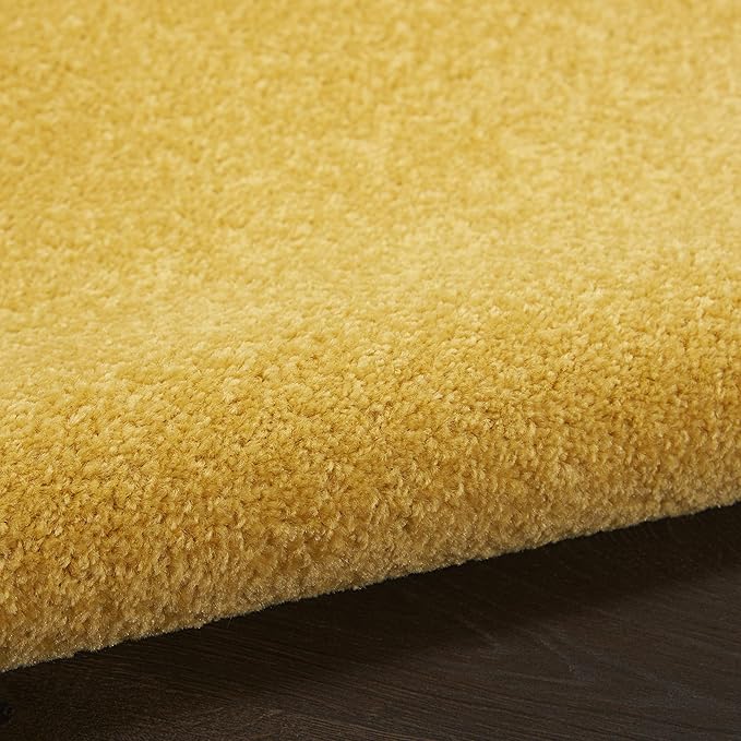Nourison Essentials Indoor/Outdoor Yellow 8' x Round Area Rug, Easy Cleaning, Non Shedding, Bed Room, Living Room, Dining Room, Backyard, Deck, Patio (8 Round)