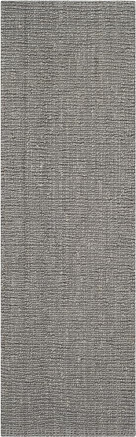 SAFAVIEH Natural Fiber Collection Runner Rug - 2'6" x 18', Light Grey, Handmade Chunky Textured Jute 0.75-inch Thick, Ideal for High Traffic Areas in Living Room, Bedroom (NF447G)