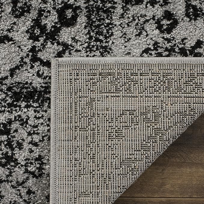 SAFAVIEH Adirondack Collection Runner Rug - 2'6" x 18', Grey & Black, Oriental Distressed Design, Non-Shedding & Easy Care, Ideal for High Traffic Areas in Living Room, Bedroom (ADR109B)