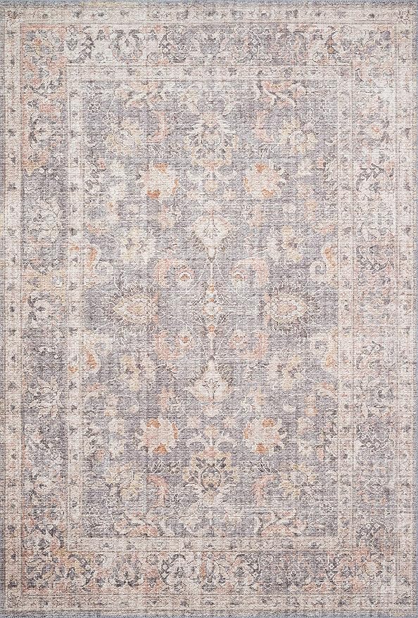 Loloi II Skye Collection SKY-01 Grey/Apricot 2'-6" x 12'-0" Runner Rug