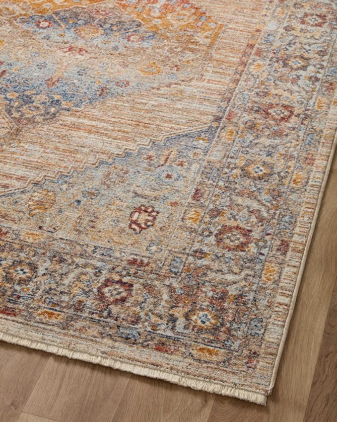 Loloi II Sorrento Collection SOR-06 Multi/Sunset 5'-3" x 7'-6" Area Rug