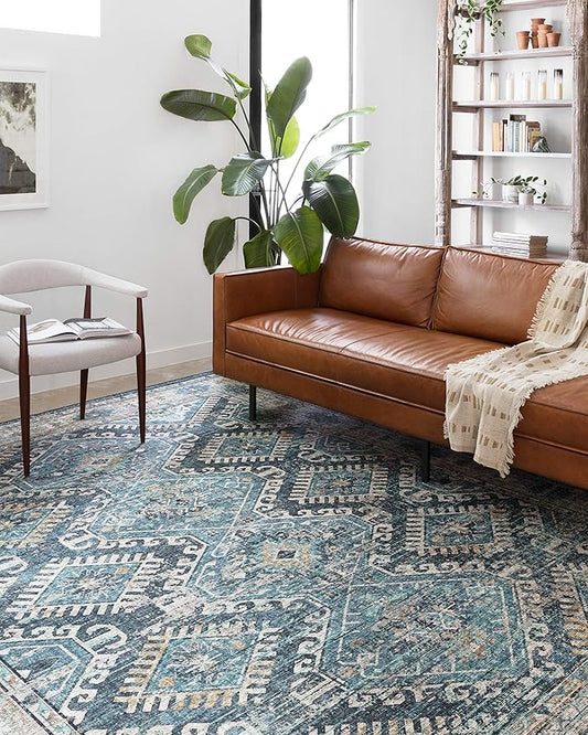 Loloi II Skye Collection SKY-03 Denim/Natural 2'-6" x 12'-0" Runner Rug